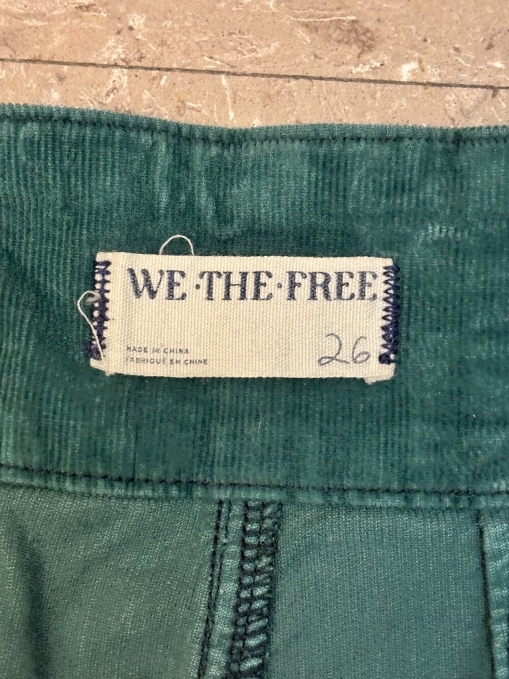 Free People We The Free Jayde Cord Flare Pants Green. - Picture 5 of 7
